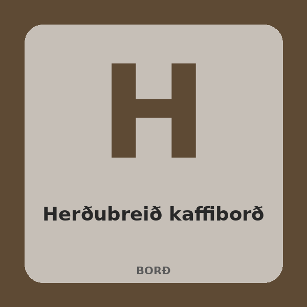 [BH-BRD-010-01] Herðubreið kaffiborð (Eik)
