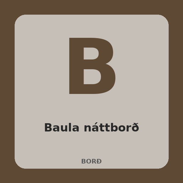 [BH-BRD-014-01] Baula náttborð (Eik)