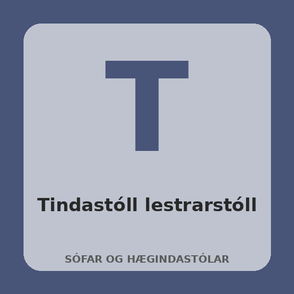 [BH-SOF-020-01] Tindastóll lestrarstóll (Eik, Grátt)
