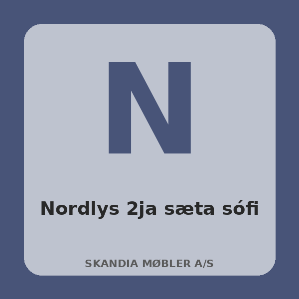 [BH-SOF-T02-01] Nordlys 2ja sæta sófi (Grátt)