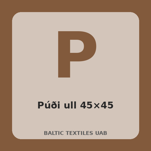 [BH-FYL-T18-01] Púði ull 45×45 (Grátt)