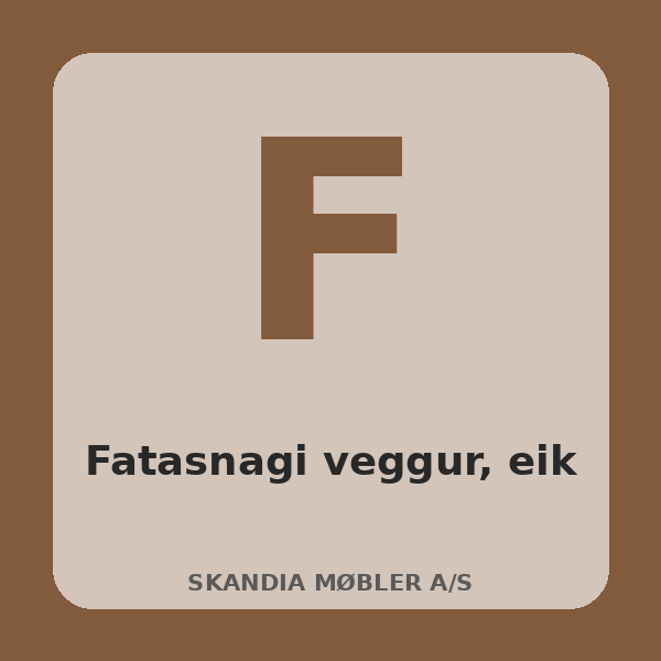 [BH-FYL-T25-01] Fatasnagi veggur, eik