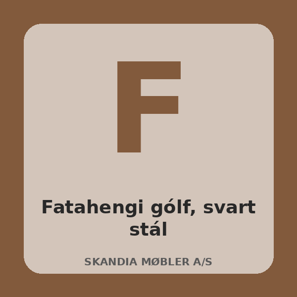 [BH-FYL-T26-01] Fatahengi gólf, svart stál